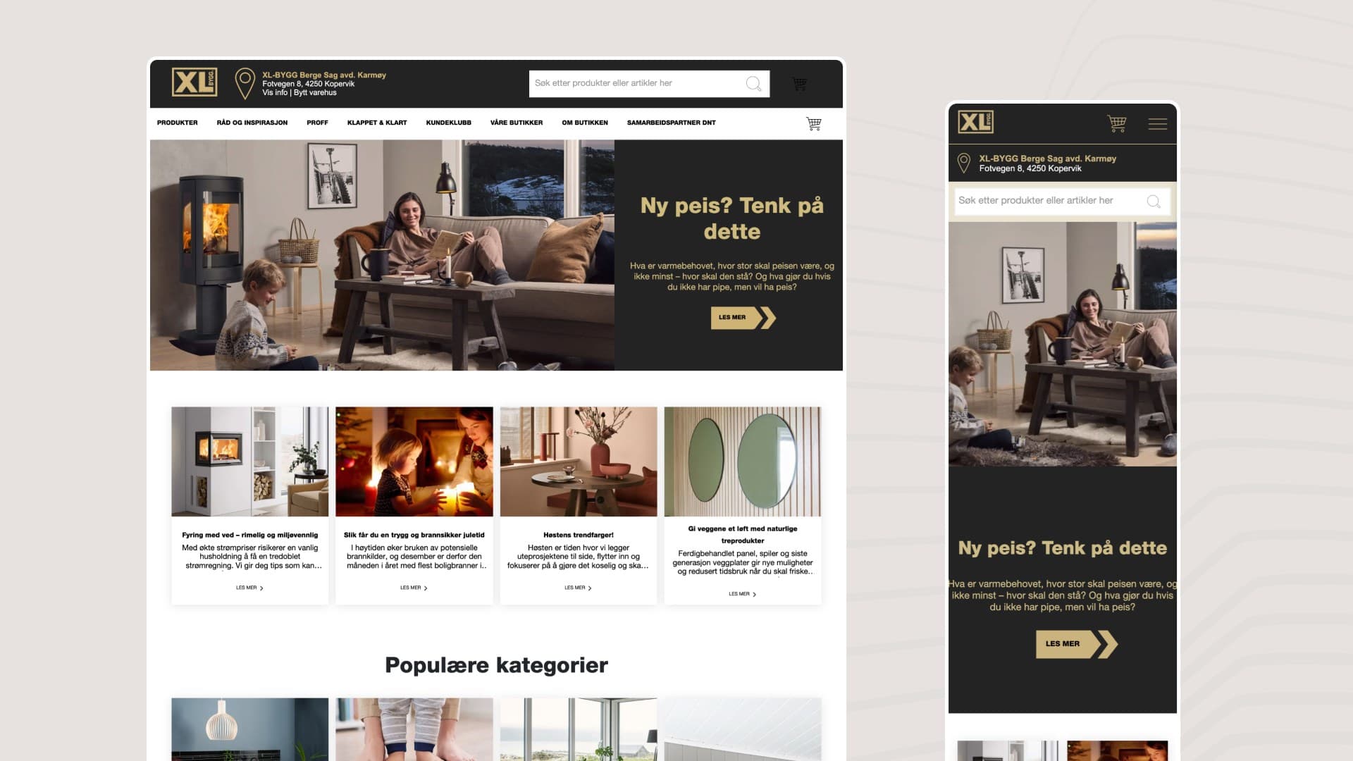Showcase av XL-BYGG sin nye nettløsning bygget på Geta Commerce Cloud